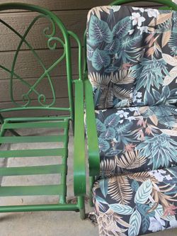 Vintage Thick Iron 2 chairs  300 good condition