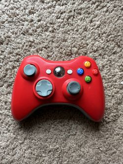 Microsoft XBOX 360 Wireless Controller RED/BLACK,comes with a battery