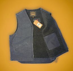 Levi’s Mens Large Sherpa Lined Workwear Vest Washed Black Full Zip NWT