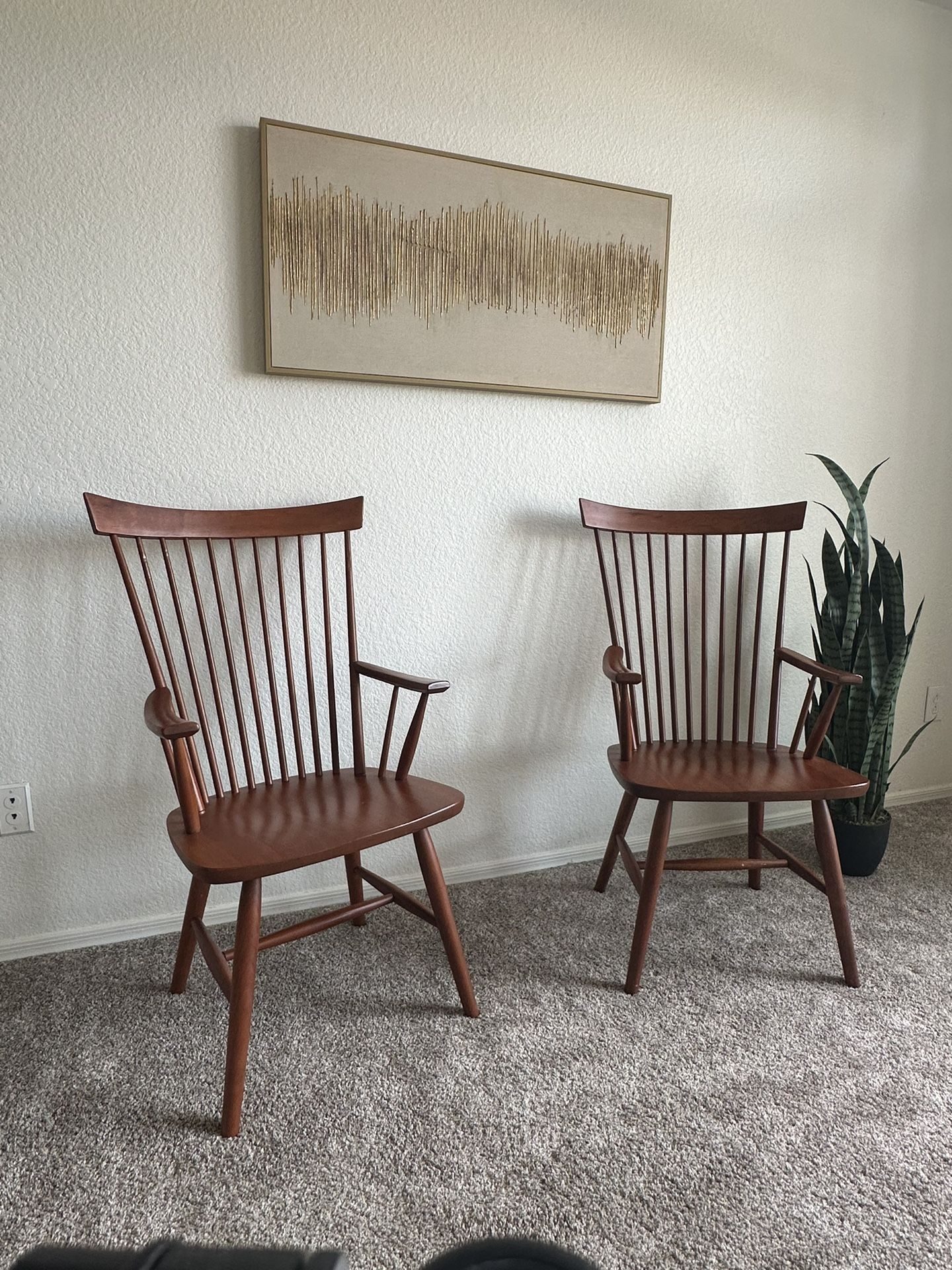 Le Mieur Corporation - 2 solid wood handmade dining chairs