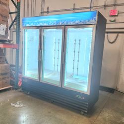 Commercial Restaurant 3 Door Display Reach In FREEZER with 3 Glass Doors