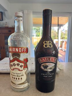 Yuge Smirnoff and Baileys Bottles