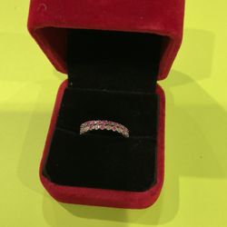 **DEAL**SUPER NICE!! Two Garnet Stackable Rings 