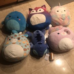 5 BiG New Squishmallow stuffies (see 12 Oz Can To Compare) + 1 Big ‘ Stitch ‘ ONLY $5 Each When Buy 6 For $30 Or $10 For 1…Must Come To H.B