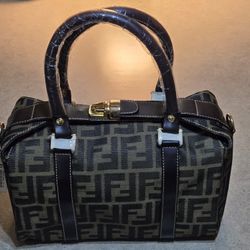 Fendi Zucca Canvas Mini Crossbody Handbag