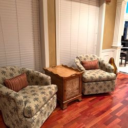 Set Of Palm Tree Chairs And Table 