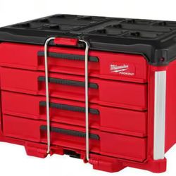 Milwaukee PACKOUT 22 in. Modular 4-Drawer Tool Box with Metal Reinforced Corners and 50 lbs. Capacity