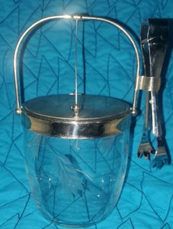 Vintage Ice Bucket W/tongs  * STILL AVAILABLE 