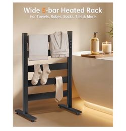 Luxury modern Wide 5-bar heating towel rack