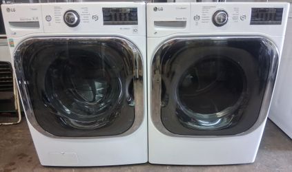 LG super capacity front loading washer and dryer