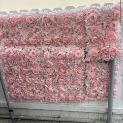 Pink flowers Wall backdrop