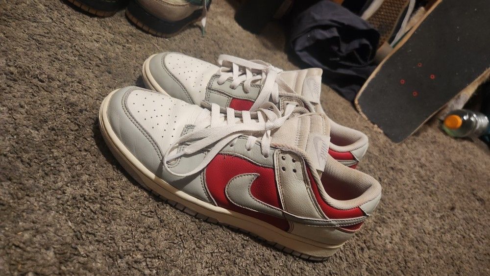 Nike Dunk Low Ivory Ultramans Iron Ore Gym Red