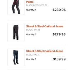 Motorcycle Jacket, Pants, And backpack