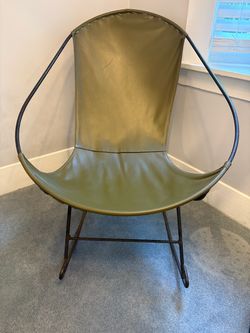 Hunter green leather rocker