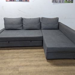 Grey IKEA Friheten Sectional Couch With Bed And Storage Chaise  ~Free Delivery~