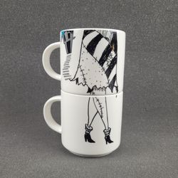 Disney Nightmare Before Christmas Stackable Mugs Set Incomplete