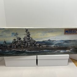 New & Sealed! Vintage BB-63 U.S Missouri Battleship Model Kit By Tamiya