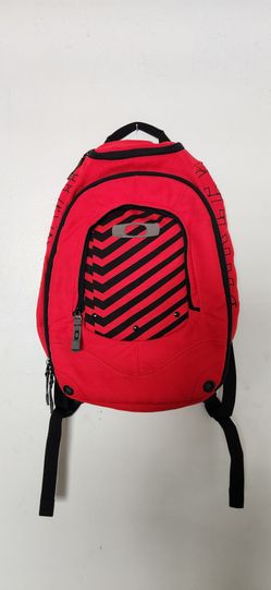 Vintage Y2K Oakley Backpack Red/Black Stripe Techwear/Streetwear Backpack