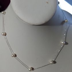 925 Silver Matched Pearls Choker