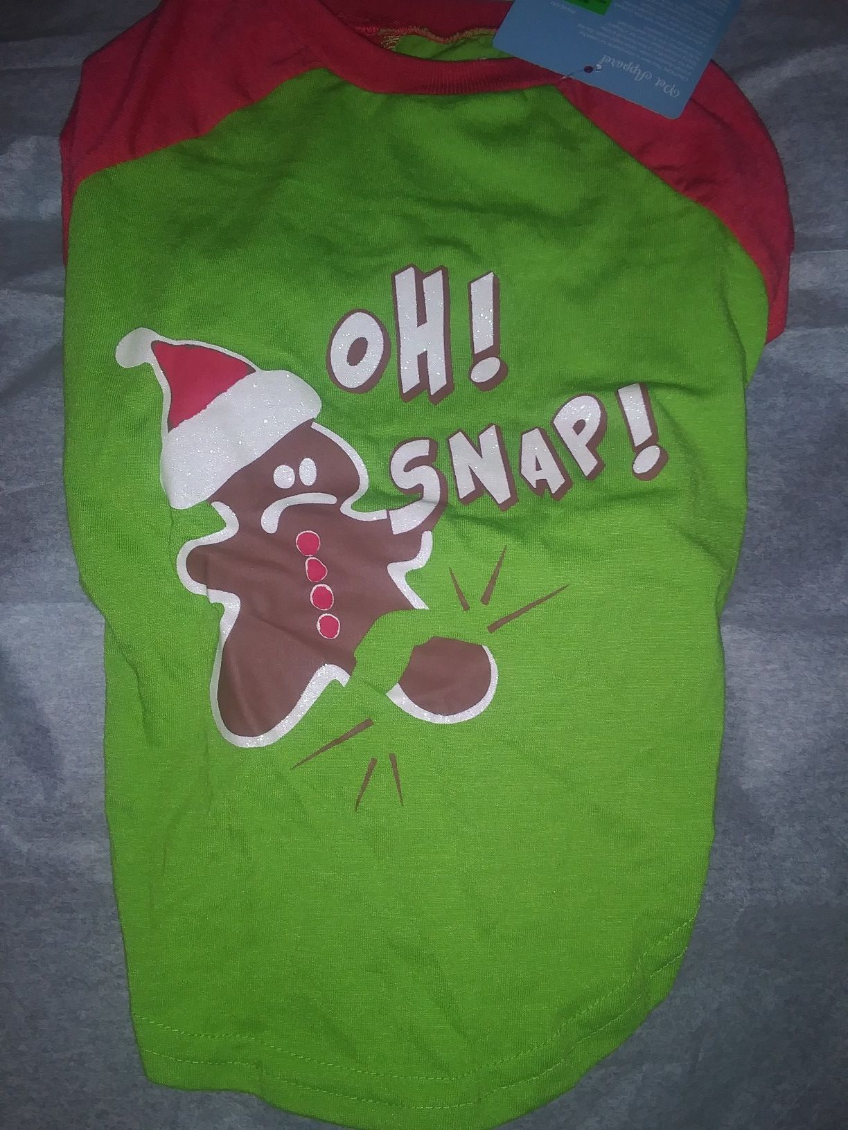 Oh Snap Dog Shirt - Christmas Dog Shirt Medium