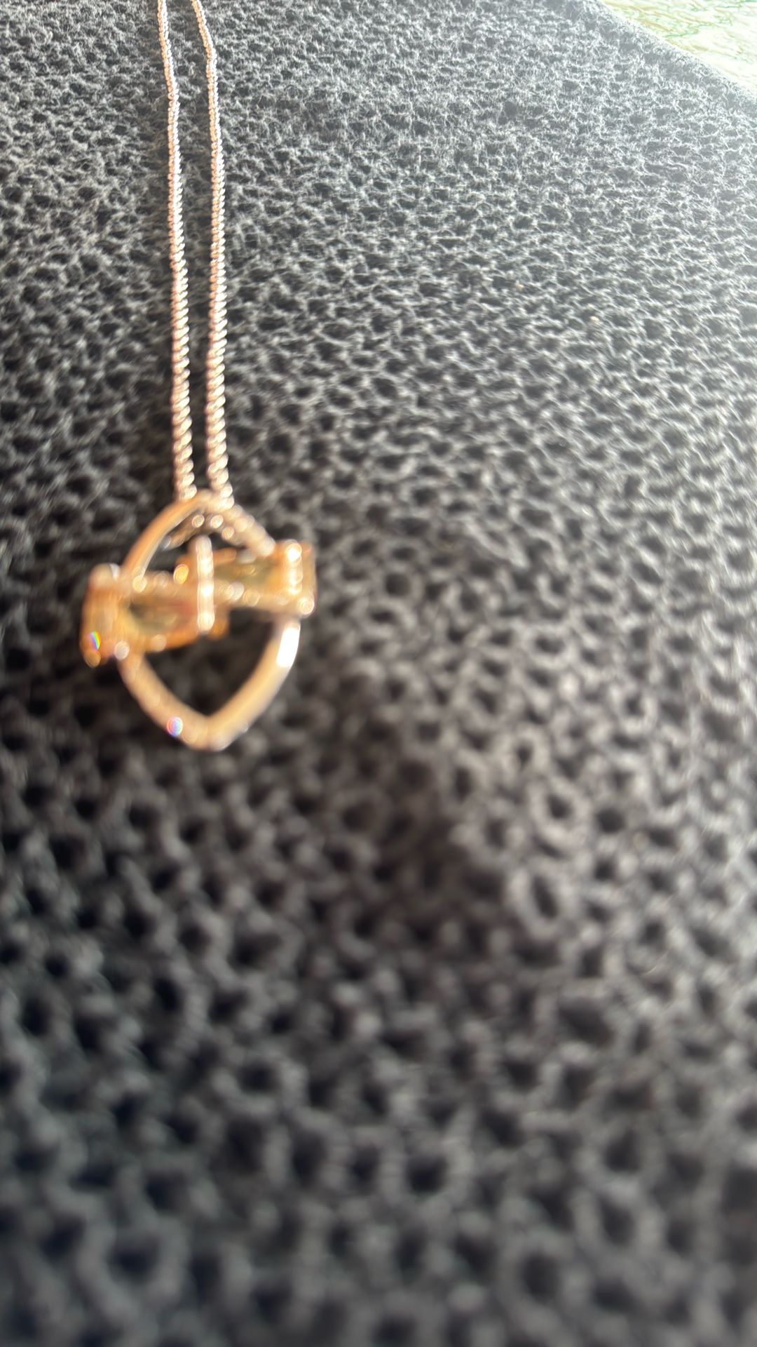 Silver Chain With Unique Cold Stone And Cross