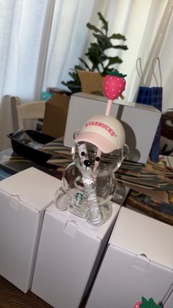 Starbucks pink bear