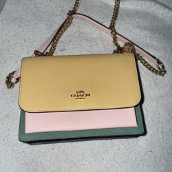 Coach multi color purse 