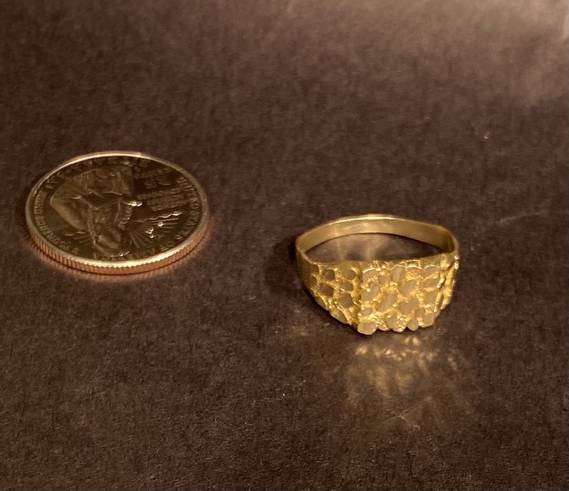10K Solid Gold Nugget Ring β Real Gold β Verified
