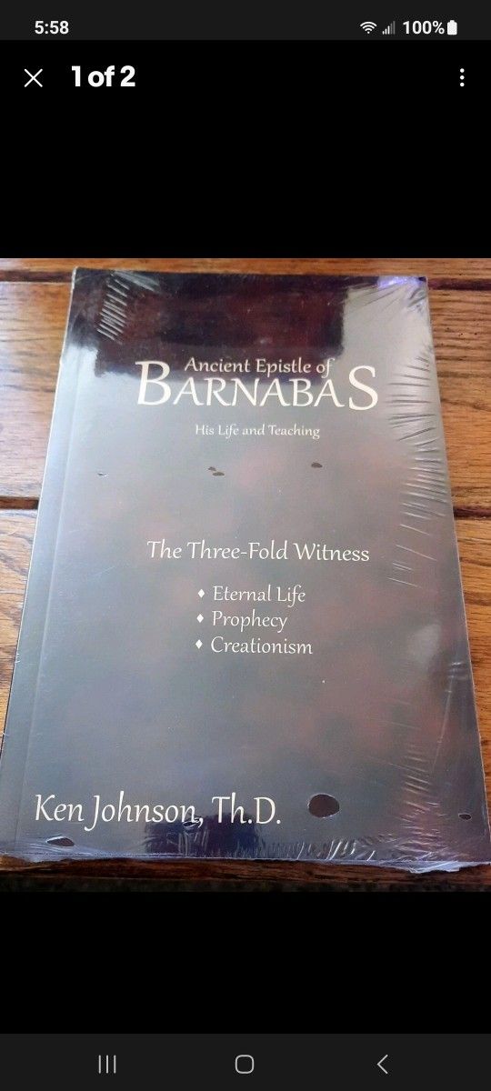 Ancient Epistle of Barnabas His Life & Teachings by Ken Johnson BRAND NEW SEALED