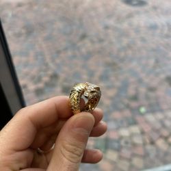 Diamond Panther Wrap Around Ring 18k Yellow Gold 3.80 Ct 