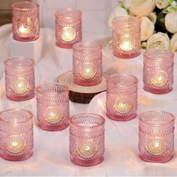Pink Votive Candle Holder