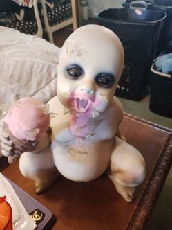 Zombie baby holiday prop
