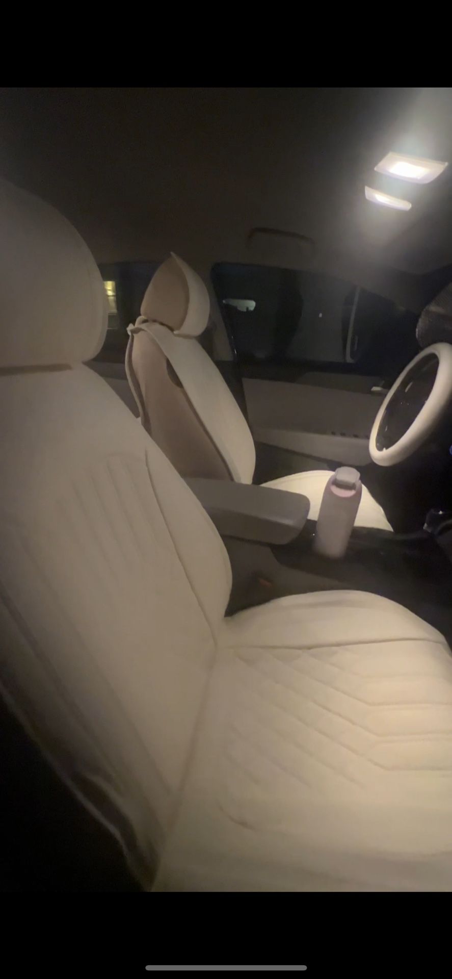 cream white car seat covers