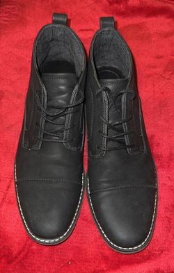 Men\'s Black Leather Shoes / Pacino Mid Venturini Black Sz 9 M “Pacino” Leather Lace-Up Mens  main image 2