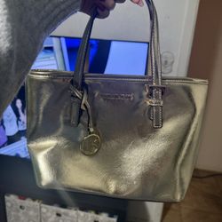 Gold Michael Kors Purse 