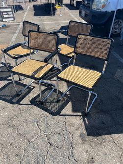 Set of 4 Cane back Chairs