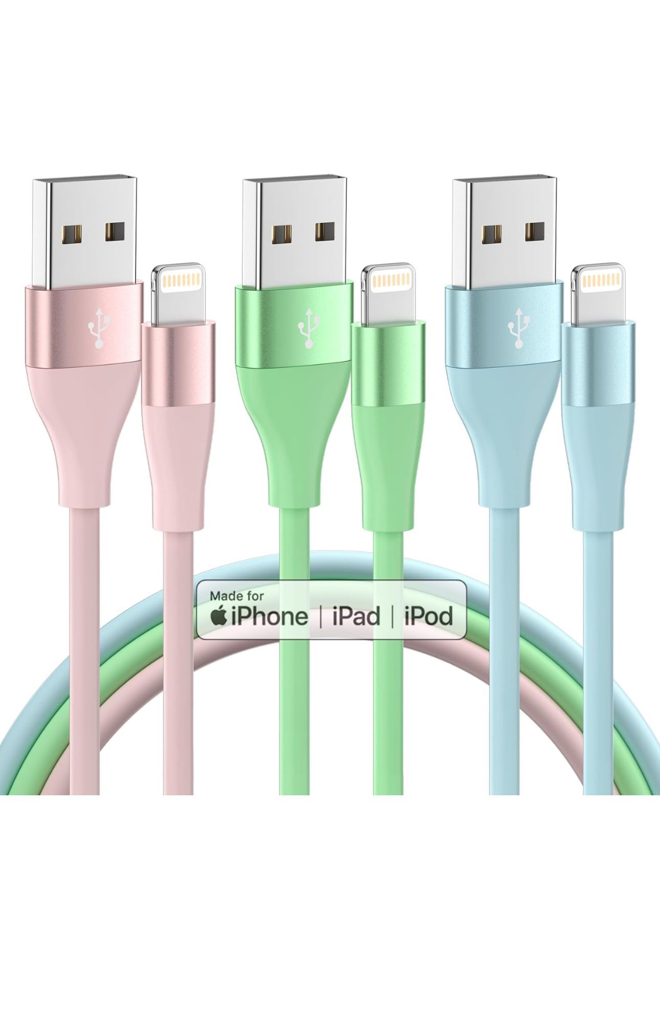 iPhone Charger 3Pack 10 FT Apple MFi Certified Lightning Cable Fast Charging iPhone Charger Cord Compatible with iPhone 14 13 12 11 Pro Max XR XS X 8 