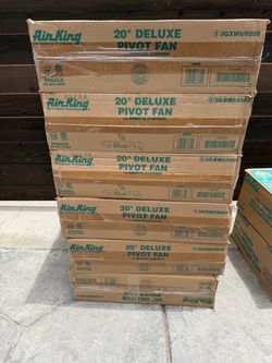 6) Air king 20” deluxe pivot fan comes with remote control $50 each
