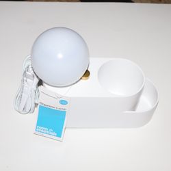 Room Essentials White Organizer Lamp Desk Clutter NWT Office Caddy Holder Shine