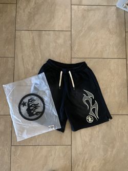 Hellstar Black Flame Shorts 