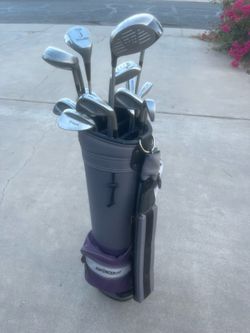 Set of golf clubs