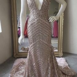 Rose Gold Prom Dress
