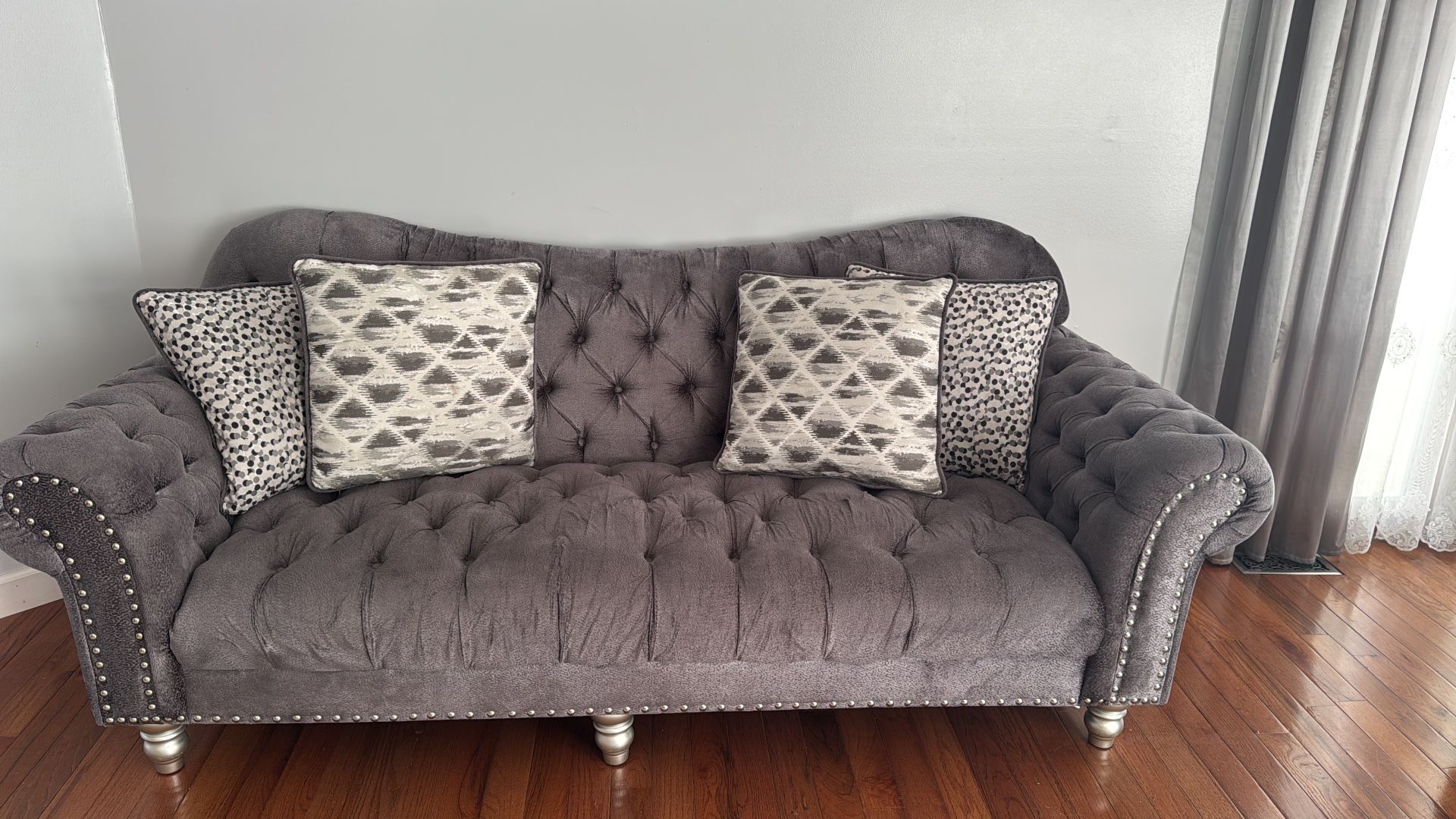 grey sofa