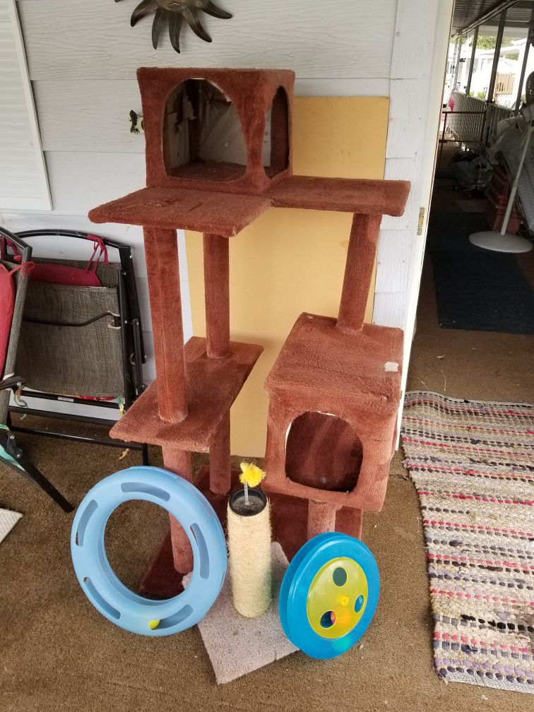 CAT TREE AND TOYS
