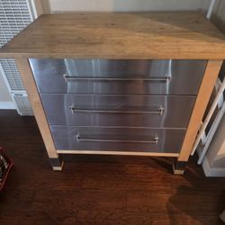 Drawers- Varde Kitchen Island w/ Butcher Block Top