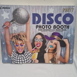 Disco Photo Booth Backdrop & Props