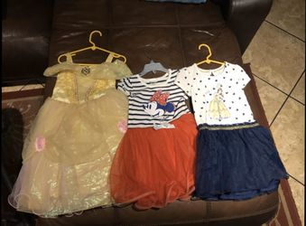 Princess dresses belle and Elsa 3t-4t size