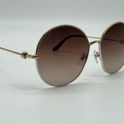 CARTIER TRINITY TWO TONE ROUND SHAPE SUNGLASSES CT0360S 002 100% GENUINE ~$1425