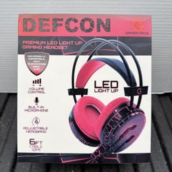 Defcon Premium LED Light Up Gaming Headset BRAND NEW