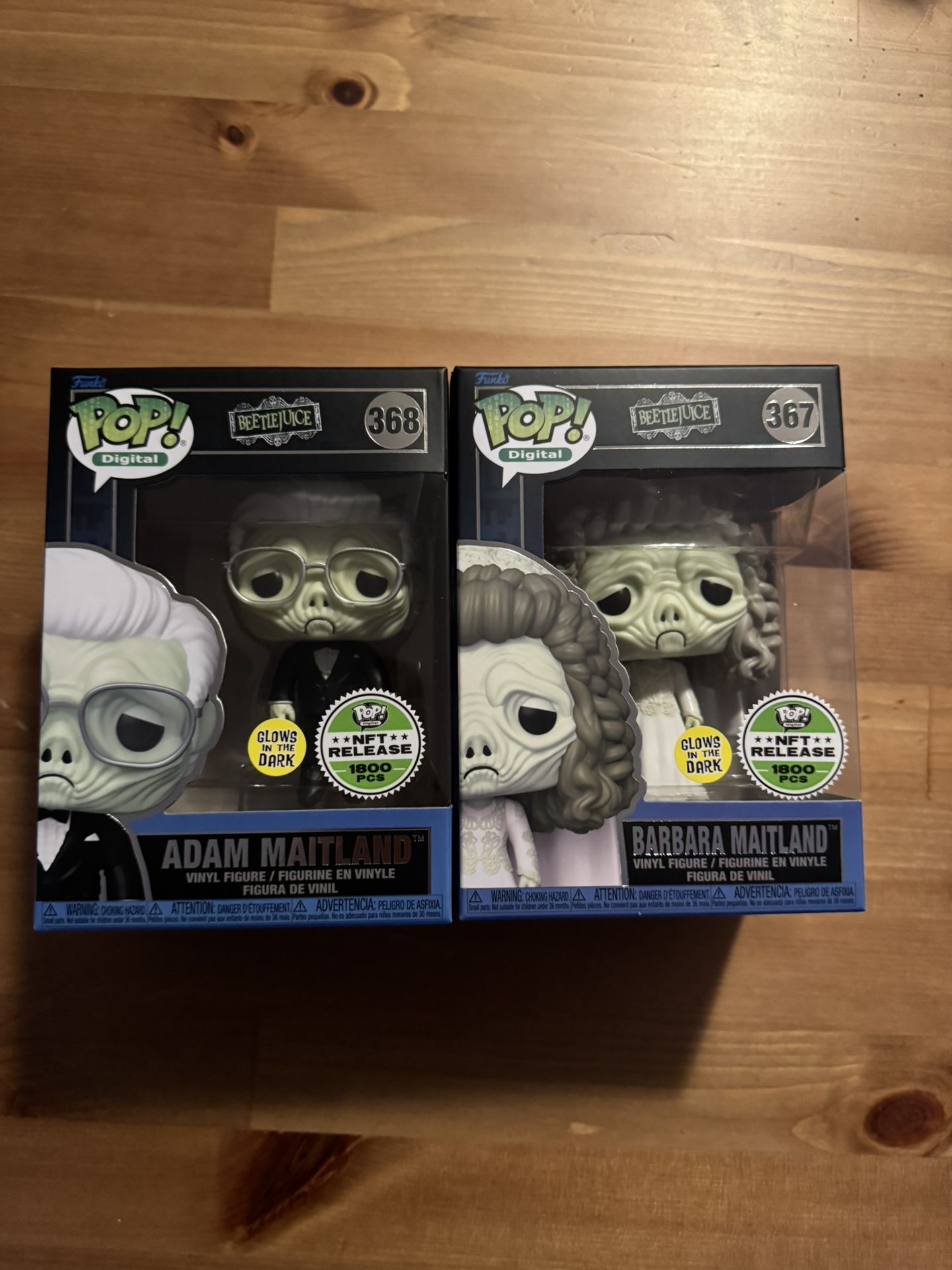 Funko Pop 367 And 368 Beetlejuice Barbara And Adam Maitland